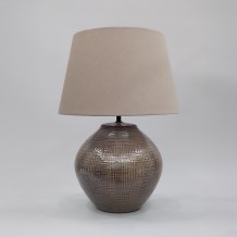 MIO ΦΩΤΙΣΤΙΚΟ ΕΠΙΤΡΑΠΕΖΙΟ 32 5x32 5x46cm ΚΕΡΑΜΙΚΟ ΚΑΦΕ ΜΠΕΖ ΥΦΑΣΜΑ ΚΑΦΕ ΜΠΕΖ c539882