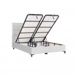 BRICK ΚΡΕΒΑΤΙ ΜΕ ΑΠΟΘΗΚ ΧΩΡΟ ΓΙΑ ΣΤΡΩΜΑ 160x200cm OFF WHITE 16-450 215x165x121cm c539943