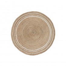 CERCLE A ΧΑΛΙ 120cm ΓΙΟΥΤΑ ΜΠΕΖ ΚΑΦΕ ΛΕΥΚΟ c539984