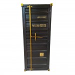 CONTAINER ΒΙΒΛΙΟΘΗΚΗ ΨΗΛΗ ΜΑΥΡΟ ΧΡΥΣΟ RUSTY 61x40x177 c540024