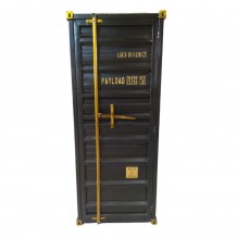 CONTAINER ΒΙΒΛΙΟΘΗΚΗ ΨΗΛΗ ΜΑΥΡΟ ΧΡΥΣΟ RUSTY 61x40x177 c540024