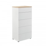 LUCIDO ΣΥΡΤΑΡΙΕΡΑ 5ΣΥΡΤΑΡΙΑ ΛΕΥΚΟ OAK ΦΥΣΙΚΟ 58x39x116 5cm c540037
