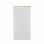 LUCIDO ΣΥΡΤΑΡΙΕΡΑ 5ΣΥΡΤΑΡΙΑ ΛΕΥΚΟ OAK ΦΥΣΙΚΟ 58x39x116 5cm c540037