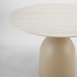 EARTH ΤΡΑΠΕΖΙ BEIGE ΜΕ ΟΨΗ ΜΑΡΜΑΡΟΥ 110x110x75cm c540038