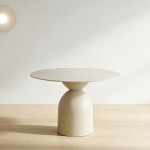 EARTH ΤΡΑΠΕΖΙ BEIGE ΜΕ ΟΨΗ ΜΑΡΜΑΡΟΥ 110x110x75cm c540038