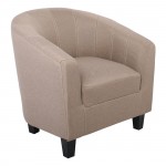 BOGA Πολυθρόνα Σαλονιού Καθιστικού Ύφασμα Καφέ c540078