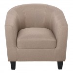 BOGA Πολυθρόνα Σαλονιού Καθιστικού Ύφασμα Καφέ c540078