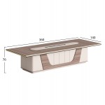 ΓΡΑΦΕΙΟ ΣΥΝΕΔΡΙΑΣΕΩΝ SUPERON HM2145 ΜΕΛΑΜΙΝΗ ΣΕ ΦΥΣΙΚΟ-ΜΠΕΖ 360x140x76Υεκ c540080