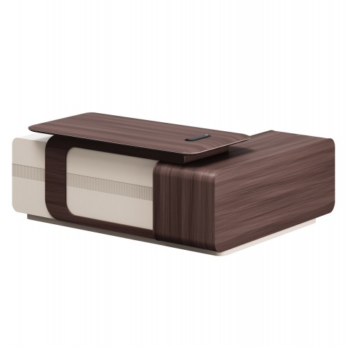 ΓΡΑΦΕΙΟ ΑΡΙΣΤΕΡΗ ΓΩΝΙΑ ΣΕΙΡΑ PRESIDENT HM2147L ΜΕΛΑΜΙΝΗ ΣΕ ΚΑΡΥΔΙ-ΜΠΕΖ 200x160x76Υεκ c540084