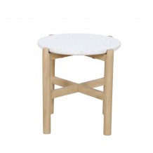 TERRAZZO COFFEE TABLE TERRAZZO ΦΥΣΙΚΟ ΑΝΟΙΧΤΟ 50x50x47cm c540086