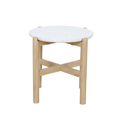 TERRAZZO COFFEE TABLE TERRAZZO ΦΥΣΙΚΟ ΑΝΟΙΧΤΟ 50x50x47cm c540086