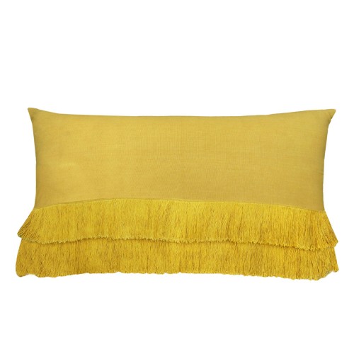 SENAPE ΔΙΑΚΟΣΜΗΤΙΚΟ ΜΑΞΙΛΑΡΙ 60x40cm ΥΦΑΣΜΑ ΚΙΤΡΙΝΟ c540121