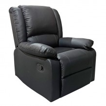 EVA Πολυθρόνα Relax Σαλονιού - Καθιστικού PU Μαύρο c540178
