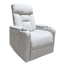 NANCY Lift-Relax Πολυθρόνα Σαλονιού - Καθιστικού Ύφασμα Αν Γκρι ηλεκτρική ανάκληση c540179