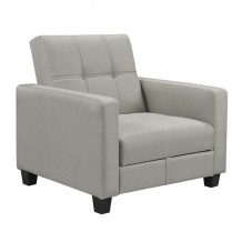 KELSO Πολυθρόνα - Κρεβάτι με Αποθηκευτικό Χώρο Ύφασμα Ανοιχτό Γκρι c540195