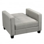 KELSO Πολυθρόνα - Κρεβάτι με Αποθηκευτικό Χώρο Ύφασμα Ανοιχτό Γκρι c540195