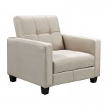 KELSO Πολυθρόνα - Κρεβάτι με Αποθηκευτικό Χώρο Ύφασμα Cappuccino c540196