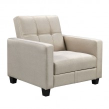 KELSO Πολυθρόνα - Κρεβάτι με Αποθηκευτικό Χώρο Ύφασμα Cappuccino c540196