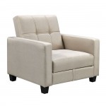 KELSO Πολυθρόνα - Κρεβάτι με Αποθηκευτικό Χώρο Ύφασμα Cappuccino c540196