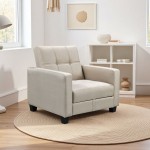 KELSO Πολυθρόνα - Κρεβάτι με Αποθηκευτικό Χώρο Ύφασμα Cappuccino c540196