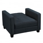 KELSO Πολυθρόνα - Κρεβάτι με Αποθηκευτικό Χώρο Ύφασμα Μαύρο c540197