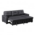 MONTREAL-S Καναπές - Κρεβάτι Γωνία Αναστρέψιμη με Χώρο Αποθήκευσης Ύφασμα Ανθρακί c540198