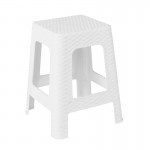SQUARE Σκαμπό Βοηθητικό Κήπου- Μπάνιου Στοιβαζόμενο PP Απόχρωση Άσπρο c540204