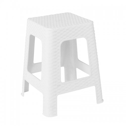 SQUARE Σκαμπό Βοηθητικό Κήπου- Μπάνιου Στοιβαζόμενο PP Απόχρωση Άσπρο c540204