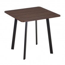 BARI Τραπέζι Κουζίνας- Εστιατορίου Μέταλλο Βαφή Μαύρο Επιφ Απόχρωση Καρυδί c540233