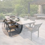 SIERRA Πολυθρόνα Dining Στοιβαζόμενη Αλουμινίου Γκρι Padded κάθισμα Flat Wicker c540240