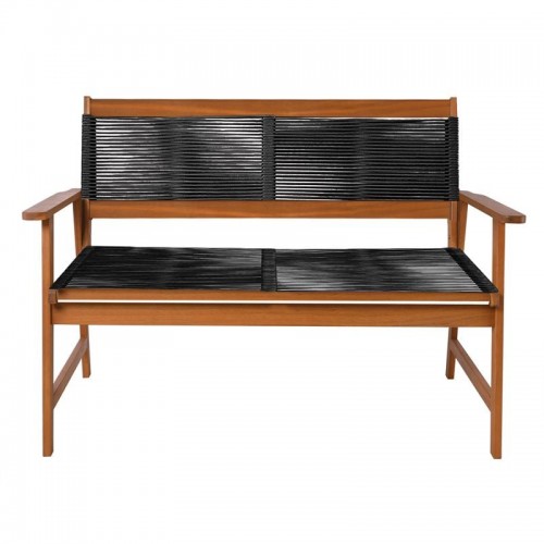 SPRING Living Καναπές 2θέσιος Καθιστικού Βεράντας-Κήπου Ακακία Φυσικό-RopeWicker Μαύρο c540250