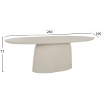 ΤΡΑΠΕΖΙ ΤΡΑΠΕΖΑΡΙΑΣ ΟΒΑΛ BRECCAN HM6577 02 ΜΠΕΖ ΤΣΙΜΕΝΤΟ 240x100x75Υεκ c540253