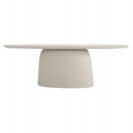 ΤΡΑΠΕΖΙ ΤΡΑΠΕΖΑΡΙΑΣ ΟΒΑΛ BRECCAN HM6577 02 ΜΠΕΖ ΤΣΙΜΕΝΤΟ 240x100x75Υεκ c540253