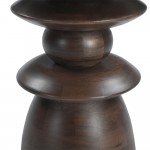 BEATLE SIDE TABLE ΚΑΦΕ ΣΚΟΥΡΟ BEIGE ΜΕ ΟΨΗ ΜΑΡΜΑΡΟΥ 50x50x50cm c540267