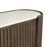 ESSENCE ΜΠΟΥΦΕΣ ΚΑΦΕ BEIGE ΜΕ ΟΨΗ ΜΑΡΜΑΡΟΥ 170x40x82cm c540270