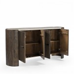 ESSENCE ΜΠΟΥΦΕΣ ΚΑΦΕ BEIGE ΜΕ ΟΨΗ ΜΑΡΜΑΡΟΥ 170x40x82cm c540270