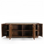 FORES ΜΠΟΥΦΕΣ ΚΑΦΕ ΛΕΥΚΟ ΜΕ ΟΨΗ ΜΑΡΜΑΡΟΥ 167x45x80cm c540273