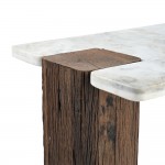 FORES ΚΟΝΣΟΛΑ ΚΑΦΕ ΛΕΥΚΟ ΜΕ ΟΨΗ ΜΑΡΜΑΡΟΥ 120x45x76cm c540277
