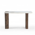 FORES ΚΟΝΣΟΛΑ ΚΑΦΕ ΛΕΥΚΟ ΜΕ ΟΨΗ ΜΑΡΜΑΡΟΥ 120x45x76cm c540277