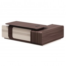 ΓΡΑΦΕΙΟ ΑΡΙΣΤΕΡΗ ΓΩΝΙΑ ΣΕΙΡΑ PRESIDENT HM2146L ΜΕΛΑΜΙΝΗ ΣΕ ΚΑΡΥΔΙ-ΜΠΕΖ 240x180x76Υεκ c540403