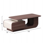 ΤΡΑΠΕΖΙ ΣΑΛΟΝΙΟΥ ΓΡΑΦΕΙΟΥ ΣΕΙΡΑ PRESIDENT HM2150 ΜΕΛΑΜΙΝΗ ΚΑΡΥΔΙ-ΜΠΕΖ 140x60x45Υεκ c540404