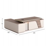 ΓΡΑΦΕΙΟ ΔΕΞΙΑ ΓΩΝΙΑ SUPERON HM2136R ΜΕΛΑΜΙΝΗ ΦΥΣΙΚΟ-ΜΠΕΖ--LED ΦΩΤΙΣΜΟΣ 240x180x76Υ c540413