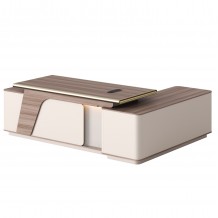 ΓΡΑΦΕΙΟ ΑΡΙΣΤΕΡΗ ΓΩΝΙΑ SUPERON HM2136L ΜΕΛΑΜΙΝΗ ΦΥΣΙΚΟ-ΜΠΕΖ--LED ΦΩΤΙΣΜΟΣ 240x180x76Υεκ c540414