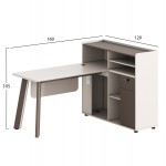 ΓΡΑΦΕΙΟ ΔΕΞΙΑ ΓΩΝΙΑ NEWLINE HM18275R ΜΕΛΑΜΙΝΗ ΕΚΡΟΥ--ΠΟΔΙΑ ΑΛΟΥΜΙΝΙΟΥ 160x120x105Υεκ c540442