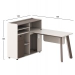 ΓΡΑΦΕΙΟ ΑΡΙΣΤΕΡΗ ΓΩΝΙΑ NEWLINE HM18275L ΜΕΛΑΜΙΝΗ ΕΚΡΟΥ-ΠΟΔΙΑ ΑΛΟΥΜΙΝΙΟΥ 160x120x105Υεκ c540443