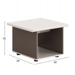 ΒΟΗΘΗΤΙΚΟ ΤΡΑΠΕΖAKI ΣΕΙΡΑ NEWLINE HM18286 ΜΕΛΑΜΙΝΗ ΚΡΕΜ-ΑΝΟΙΧΤΟ ΚΑΦΕ 60x60x42Υεκ c540445