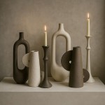 FINTON ΒΑΖΟ 17x14x62cm ΑΛΟΥΜΙΝΙΟ ΛΕΥΚΟ c540462