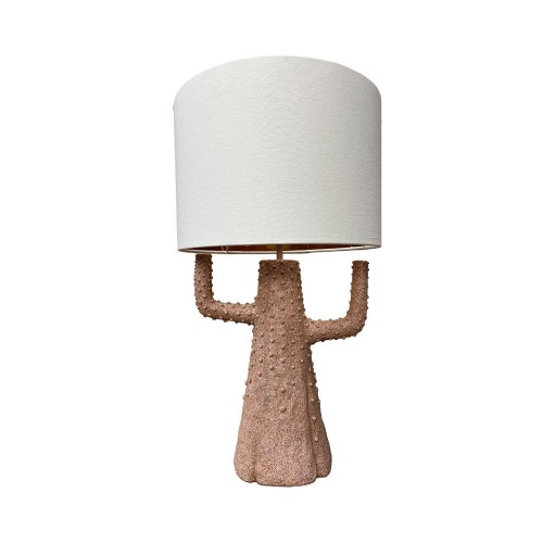 TREELAMP ΦΩΤΙΣΤΙΚΟ ΕΠΙΤΡΑΠΕΖΙΟ 30x30x55cm POLYRESIN ΛΕΥΚΟ ΥΦΑΣΜΑ TERRACOTTA c540463