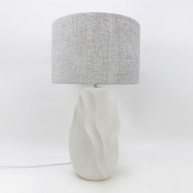 INIR ΦΩΤΙΣΤΙΚΟ ΕΠΙΤΡΑΠΕΖΙΟ 32x32x57cm ΚΕΡΑΜΙΚΟ ΜΠΕΖ ΛΙΝΟ ΓΚΡΙ c540465