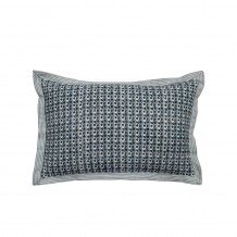 SEA BREEZE ΔΙΑΚΟΣΜΗΤΙΚΟ ΜΑΞΙΛΑΡΙ 60x40cm ΥΦΑΣΜΑ ΜΠΛΕ ΑΝΘΡΑΚΙ c540467